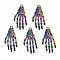 Rainbow Color Alloy Pendants, Cadmium Free & Lead Free, Skeleton Hand, 42x20x7.5mm, Hole: 2.5mm