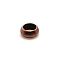 Brass Crimp Beads, Rondelle, Nickel Free, Red Copper, 4x2mm, Hole: 2.5mm, about 500pcs/bag