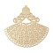 Rack Plating Brass Pendants,  Long-Lasting Plated, Little Girl, Light Gold, 49x50x0.3mm, Hole: 1.2mm