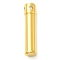 Ion Plating(IP) 304 Stainless Steel Pendants and Rhinestone, Cylinder, Golden, 38x9x6x9mm, Hole: 2.5mm