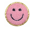 Flat Round with Smiling Face Computerized Towel Embroidery Cloth Iron on/Sew on Patches SMFA-PW0001-54D-1