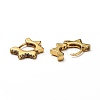 Brass Micro Pave Clear Cubic Zirconia Huggie Hoop Earrings EJEW-H121-11G-3
