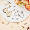 SOFPLATE 80Pcs 2 Colors 304 Stainless Steel Clip-on Earring Findings STAS-SP0001-24-5