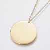 304 Stainless Steel Pendant Necklaces NJEW-I218-04G-1
