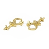 Brass Micro Pave Clear Cubic Zirconia Connector Charms KK-E068-VB073-3