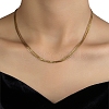 201 Stainless Steel Coreana Chains Multi Layered Necklaces for Women NJEW-D055-09G-2