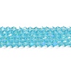 Transparent Electroplate Glass Beads Strands EGLA-A039-T6mm-L20-1