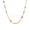 Stainless Steel Colorful Enamel Dapped Chain Necklaces for Women PW-WG600F4-01-1