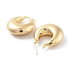 Brass Hoop Earrings EJEW-H301-02G-07-2