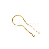 3mm 304 Stainless Steel Flat Snake Dome Herringbone Chain Link Bracelet for Men Women BJEW-CJC0001-02B-2