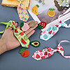CHGCRAFT Fruit Theme Polyester Pet Ties & Crochet Appliques Sets AJEW-CA0003-85-3