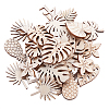 100Pcs Unfinished Wood Piece Decorations WOOD-CJ0001-58-1