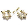 Brass Micro Pave Clear Cubic Zirconia D-Ring Anchor Shackle Clasps X-ZIRC-S066-049-NF-3