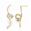 Brass Stud Earring Findings KK-T062-50G-NF-3