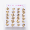 304 Stainless Steel Stud Earrings EJEW-L227-021G-1