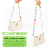 WADORN 2Pcs 2 Style Spray Painted Rainbow Color Acrylic Chain Bag Handles AJEW-WR0001-68-3