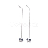 Long Chain with Enamel Butterfly Dangle Stud Earrings EJEW-A067-02P-3