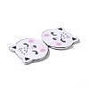 DIY Cat Special Shaped Diamond Painting Mini Makeup Mirror Kits DIY-P048-02-4