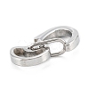 304 Stainless Steel Push Gate Snap Keychain Clasp Findings STAS-C024-18P-3