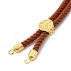 Twisted Nylon Cord Silder Bracelets DIY-B066-03G-01-2
