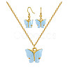 Alloy Acrylic Earrings & Necklaces Jewelry Sets SJEW-PH01380-02-1
