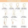 GOMAKERER 40Pcs 10 Styles Brass Earring Hooks DIY-GO0001-18-2