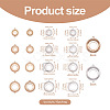 Biyun 14pcs 14 style Brass Pendant Cabochon Settings & Cabochon Connector Settings FIND-BY0001-13-3