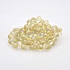 Full Rainbow Plated Glass Faceted Round Beads Strands GLAA-A026-8mm-FR04-2