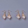 Pearl Dangle Earrings EJEW-L218-22G-1