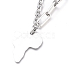 304 Stainless Steel Paperclip Chains & Cable Chain Jewelry Sets SJEW-K153-17P-4