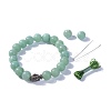 Natural Green Aventurine Round Beads Stretch Bracelets BJEW-JB04179-02-1