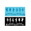 Music Note & Ballet Dancer Food Grade Silhouette Statue Silicone Mat Moulds MUSI-PW0003-02-5