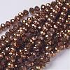 Electroplate Glass Beads Strands GR7X10MMY-C-1