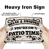 Vintage Metal Tin Sign AJEW-WH0189-188-3