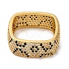 Rack Plating Square Brass Cubic Zirconia Rings for Women RJEW-S242-06G-2