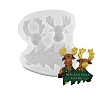 Double Christmas Deer DIY Candlestick Silicone Molds SIMO-B002-04-1