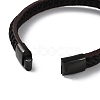 Leather Braided Cord Bracelet BJEW-F460-07EB-3