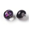 Half Plated Crystal Glass Oval Beads Strands EGLA-F027-C01-2