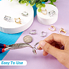 12Pcs 6 Style Brass Micro Pave Cubic Zirconia Hoop Earring Findings ZIRC-PJ0001-06-4