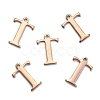 Ion Plating(IP) 304 Stainless Steel Alphabet Charms STAS-H122-T-RG-2