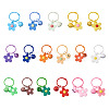 Biyun 17Pcs 17 Colors Soft Rubber Pendant Keychains KEYC-BY0001-03-8