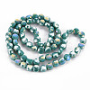 Opaque Electroplate Glass Beads Strands EGLA-N007-002-B03-2