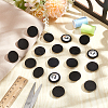 Nbeads 20Pcs Cloth with Aluminum Base Buttons BUTT-NB0001-77D-5