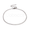 304 Stainless Steel Curb Chain Bracelet for Men Women BJEW-E031-15P-01-1
