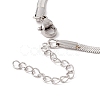304 Stainless Steel Herringbone Chains Bracelet for Men Women BJEW-D450-01P-01-3