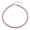 Round Opaque Colours Glass Seed Beaded Necklaces NJEW-JN03362-01-1