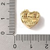 Heart Rack Plating Brass Micro Pave Cubic Zirconia European Beads KK-G511-02A-G-3