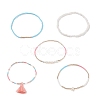 Glass Seed Beads Stretch Bracelet Sets BJEW-JB08955-4