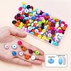 CHGCRAFT 150Pcs 15 Style Food Grade Eco-Friendly Silicone Abacus Beads SIL-CA0001-24-3