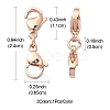 3Pcs 3 Colors 304 Stainless Steel Double Lobster Claw Clasps STAS-YW0001-52A-3